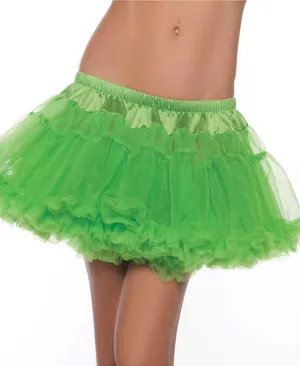 Frilly Layered Lime Green Womens Costume Petticoat