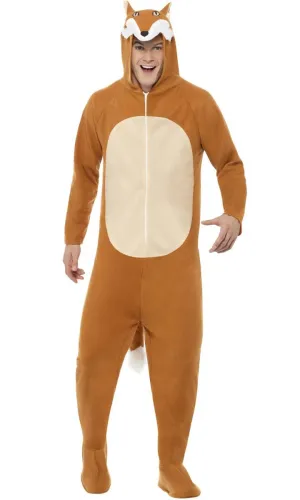 Frolicky Fox Mens Animal Costume Jumpsuit