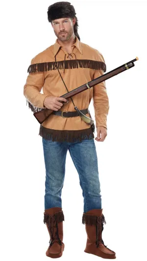 Frontier Man Davy Crockett Mens Colonial Costume