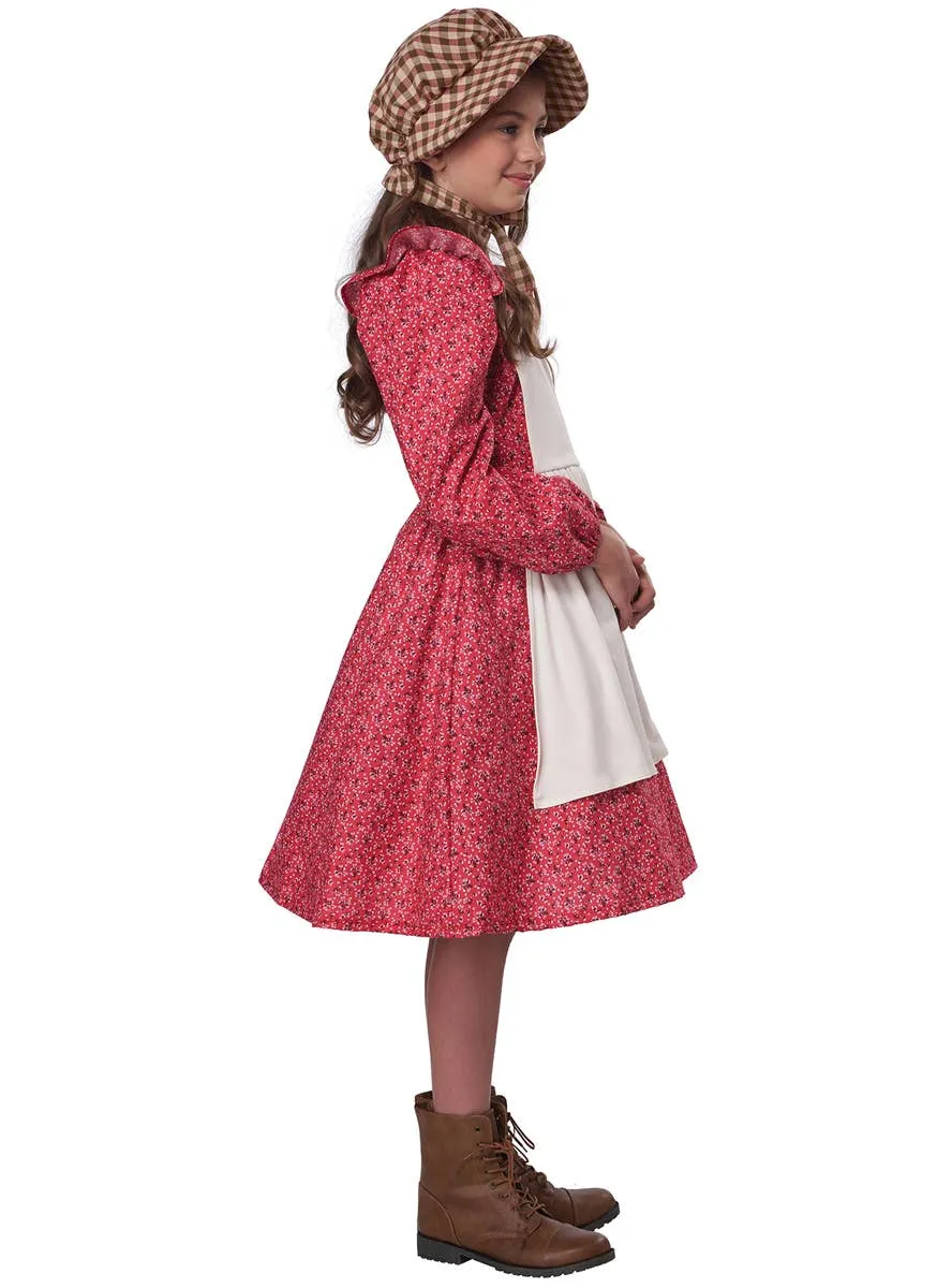 Frontier Settler Girls Colonial Era Fancy Dress Costume