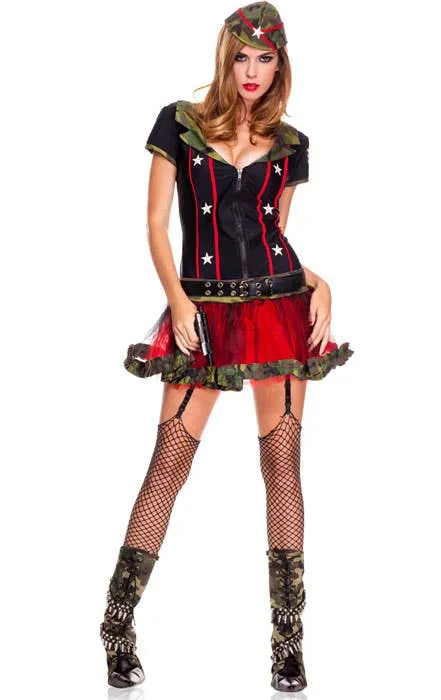 Frontline Fox Womens Sexy Army Costume