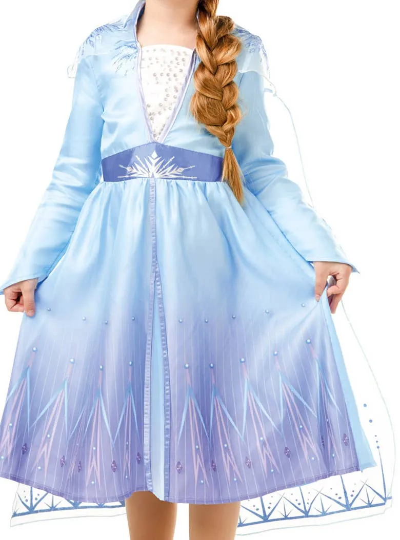 Frozen 2 Classic Elsa Girls Fancy Dress Costume