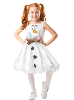 Frozen 2 Deluxe Girls Olaf Fancy Dress Costume