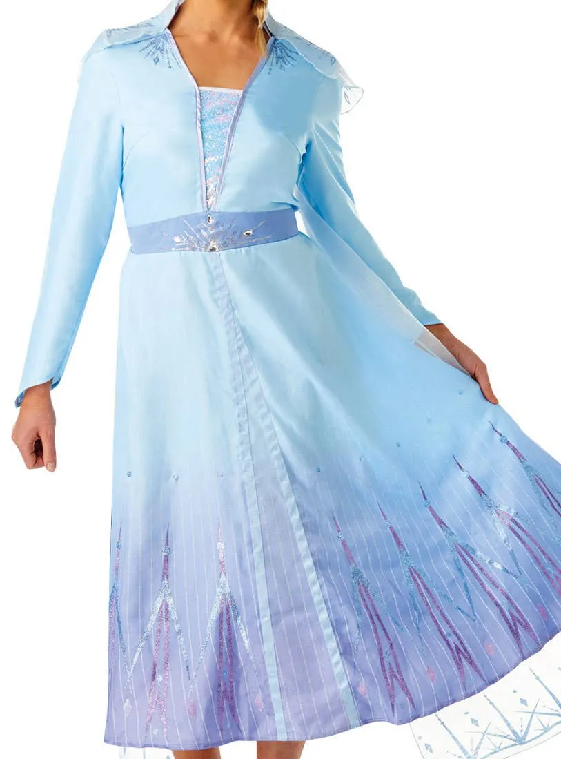 Frozen 2 Deluxe Womens Queen Elsa Fancy Dress Costume