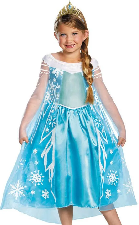 Frozen Girls Elsa Fancy Dress Costume