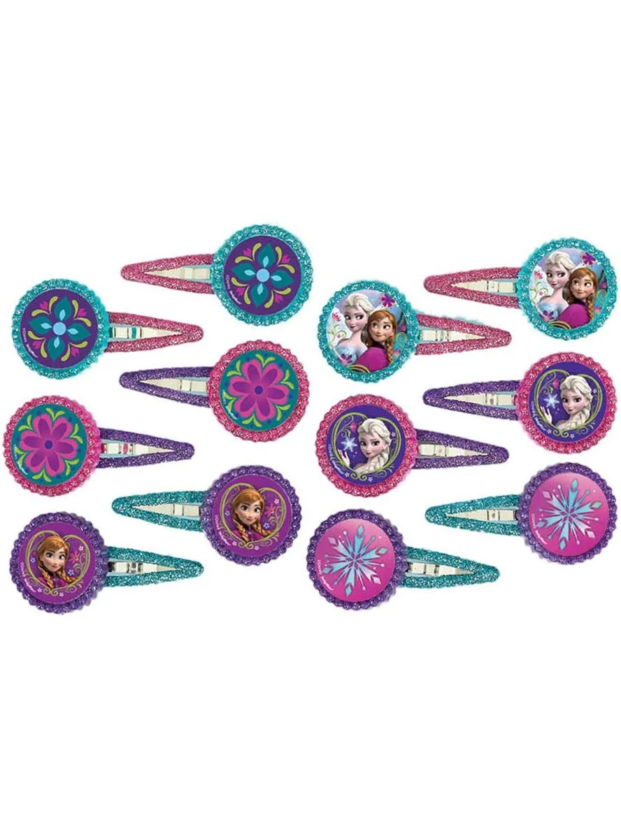 Frozen Pack of 12 Hair Clips Costume Accessory