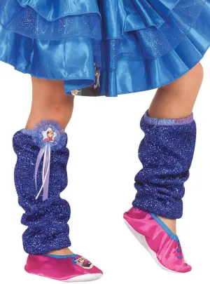 Frozen Princess Anna Metallic Blue Leg Warmers