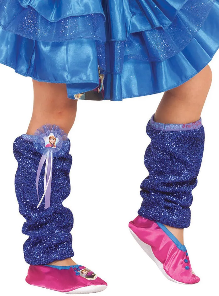 Frozen Princess Anna Metallic Blue Leg Warmers