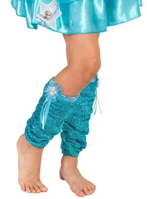 Frozen Queen Elsa Metallic Blue Leg Warmers
