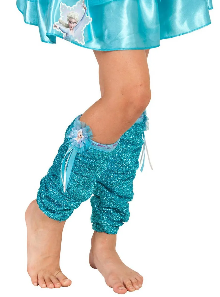 Frozen Queen Elsa Metallic Blue Leg Warmers