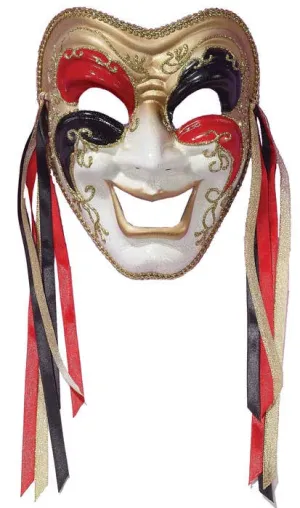 Full Face Comedy Masquerade Mask on Headband