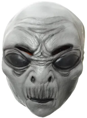Full Head Grey Latex Alien Costume Mask