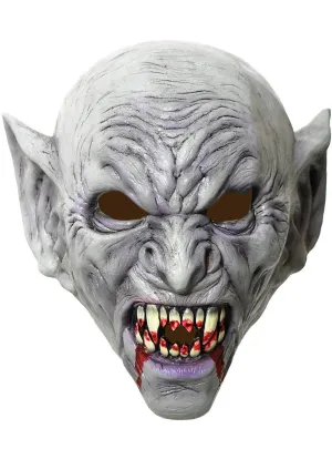 Full Head Grey Vampire Latex Halloween Mask