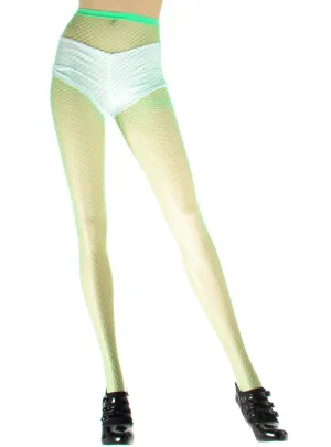 Full Length 80s Neon Green Fishnet Costume Stockings