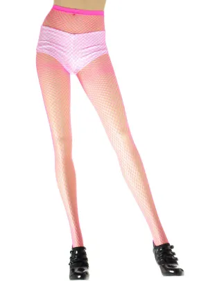 Full Length 80s Neon Pink Fishnet Costume Stockings