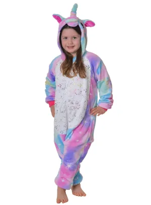 Full Length Rainbow Unicorn Kids Onesie Costume