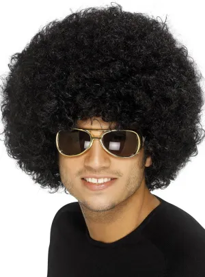 Funky Curly Black 1970s Afro Adults Unisex Costume Wig