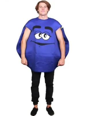 Funny Blue M&M Character Mens Dress Up Costume