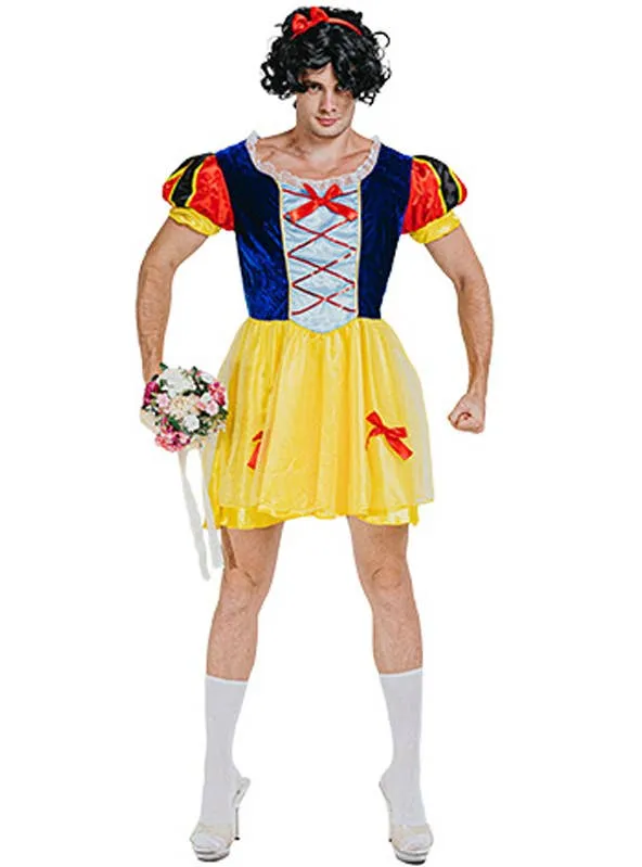 Funny Charming Snow White Mens Storybook Costume