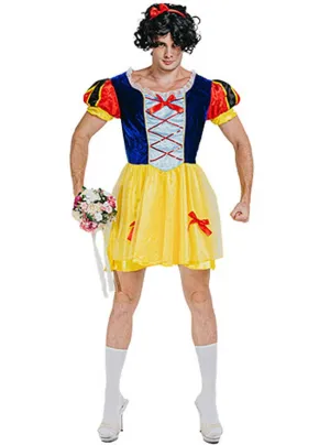 Funny Charming Snow White Mens Storybook Costume