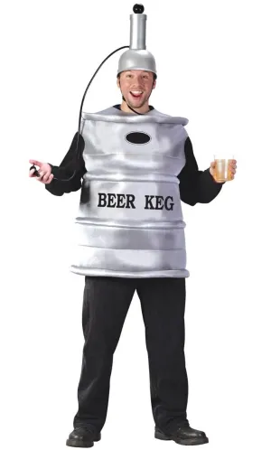 Funny Happy Hour Beer Keg Mens Costume