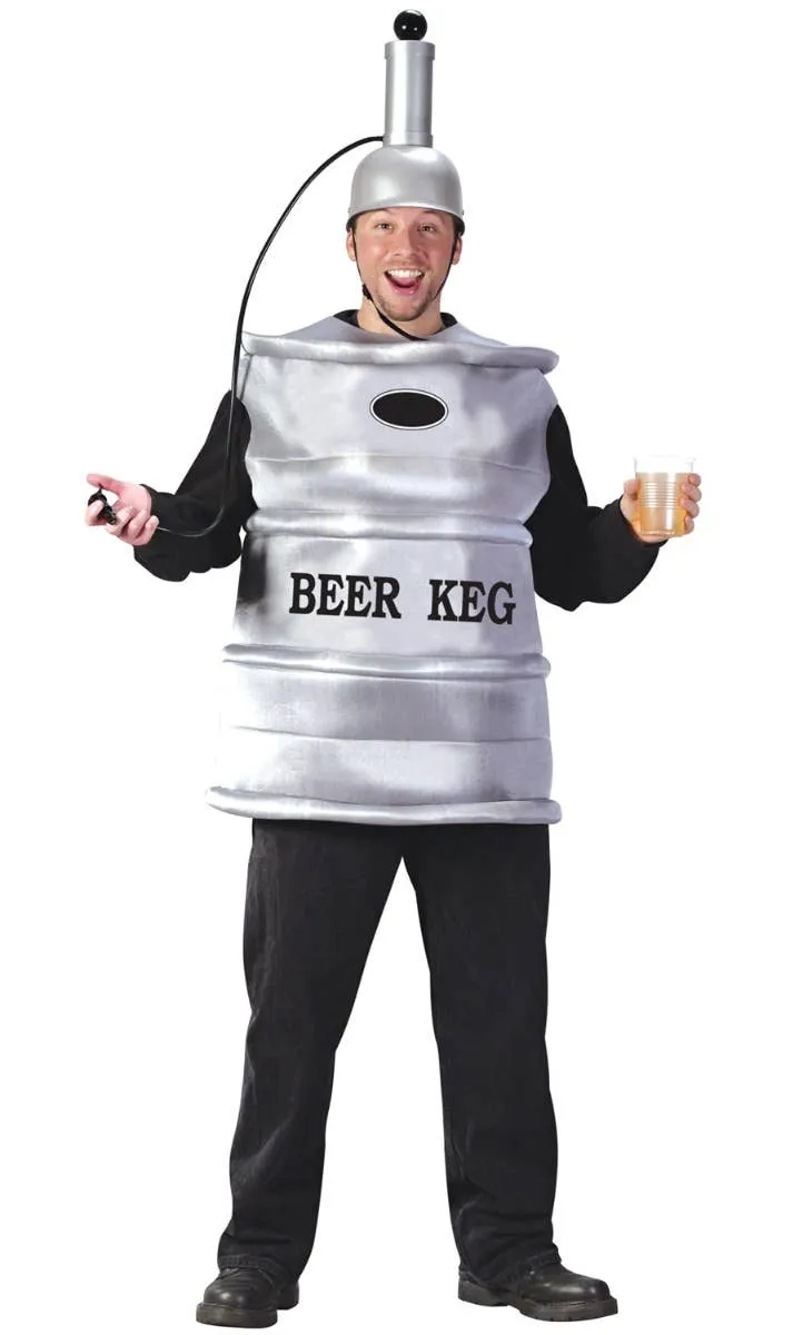 Funny Happy Hour Beer Keg Mens Costume