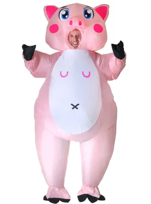Funny Inflatable Giant Pink Pig Adults Costume