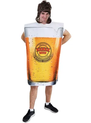 Funny Mens XXXXX Bogan Beer Glass Costume