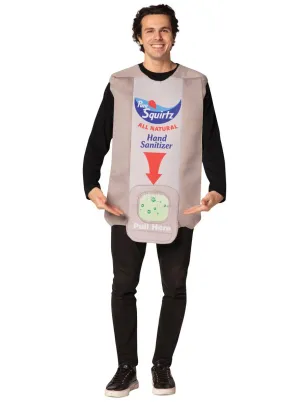 Funny Rude Pull Here Hand Sanitiser Adults Dress Up Costume