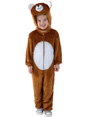 Furry Brown Bear Girls Animal Costume Onesie