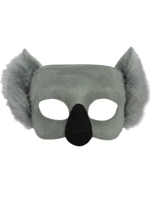 Furry Grey Koala Kids Costume Mask