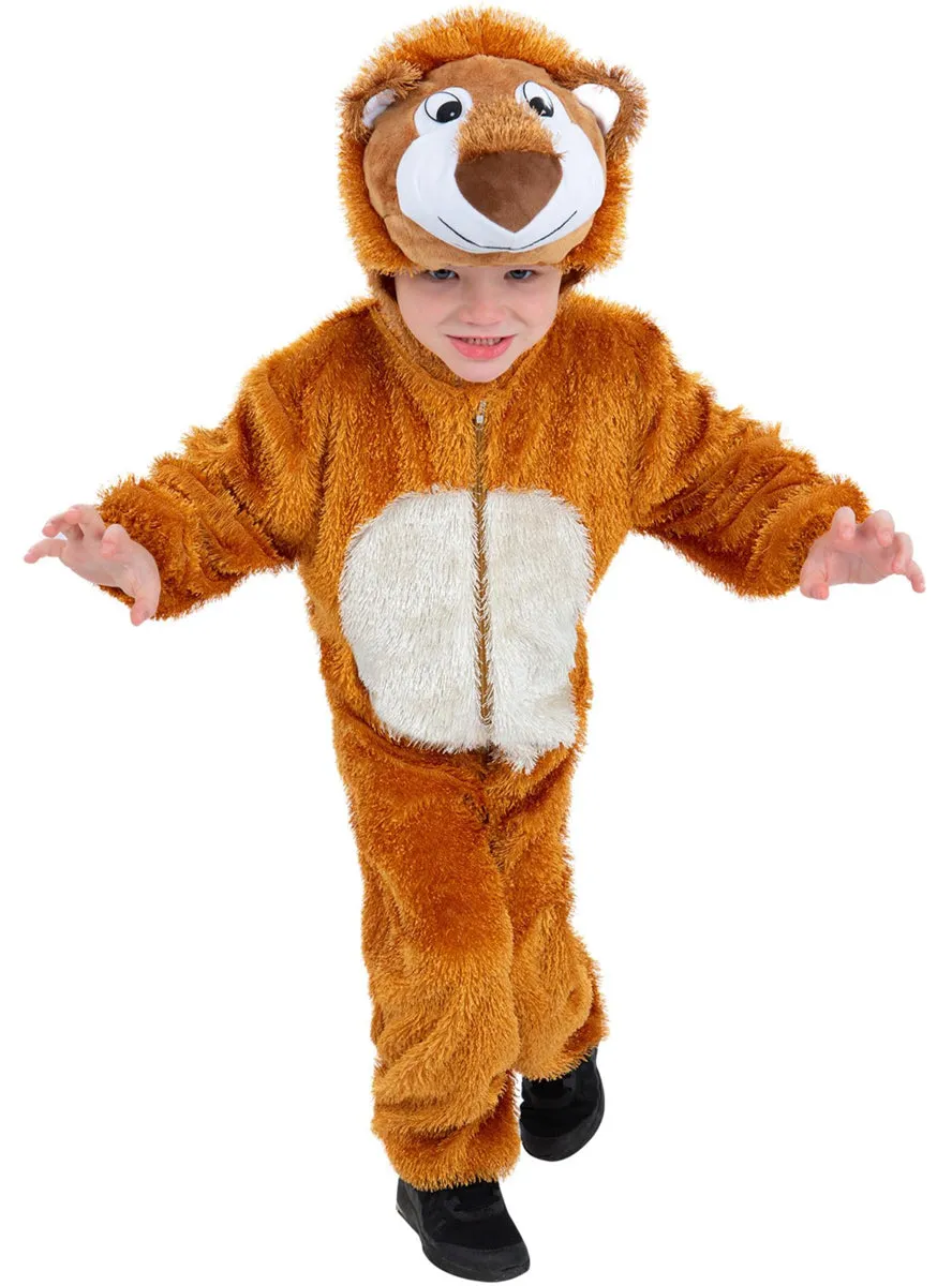 Furry Lion Kids Animal Costume Onesie