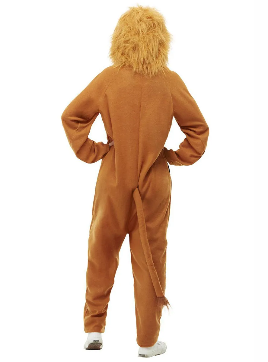 Furry Lion Womens Animal Onesie Costume