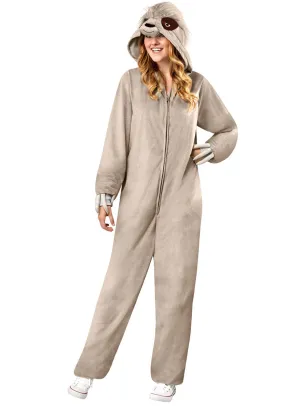 Furry Sloth Womens Animal Costume Onesie