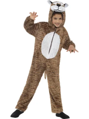 Furry Striped Tiger Kids Animal Costume Onesie