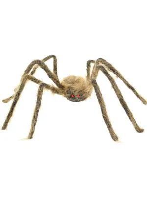 Fuzzy Brown Large Fake Spider Halloween Decoration