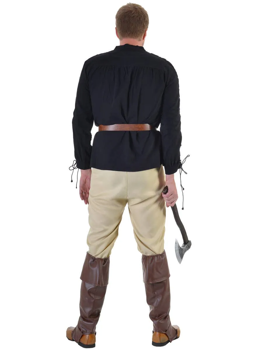 Gallant Black Long Sleeve Medieval Mens Costume Shirt