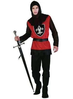 Gallant Medieval Knight Mens Fancy Dress Costume