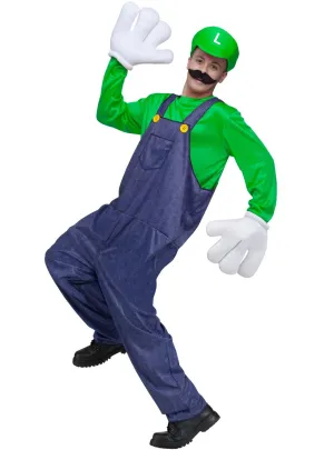 Gaming Character Luigi Mens Fancy Dress Costume
