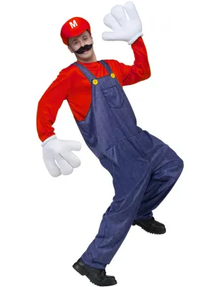 Gaming Character Mario Mens Fancy Dress Costume