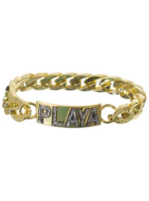Gangsta Playa Gold Bracelet Costume Accessory Jewellery