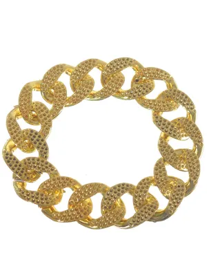 Gangsta Rap Gold Chain Bracelet Costume Accessory