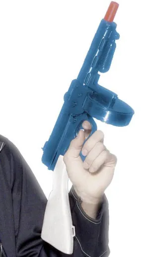 Gangster 1920s Blue Tommy Gun Costume Accessory