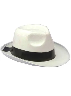 Gangster 1920s White Great Gatsby Costume Hat