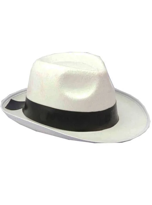 Gangster 1920s White Great Gatsby Costume Hat