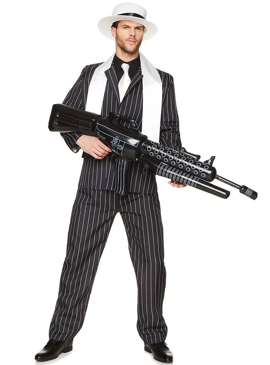 Gangster Boss Mens 1920s Pinstripe Dress Up Costume