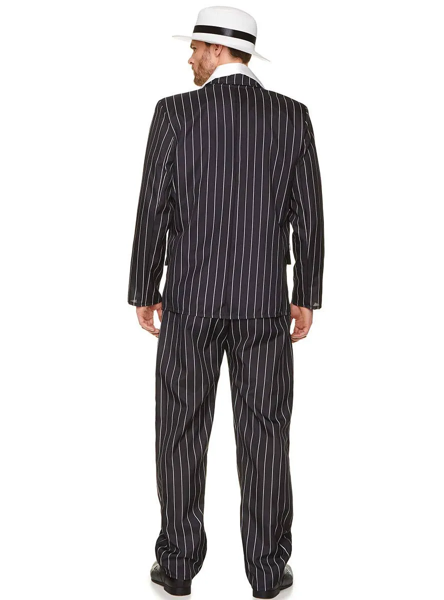 Gangster Boss Mens 1920s Pinstripe Dress Up Costume