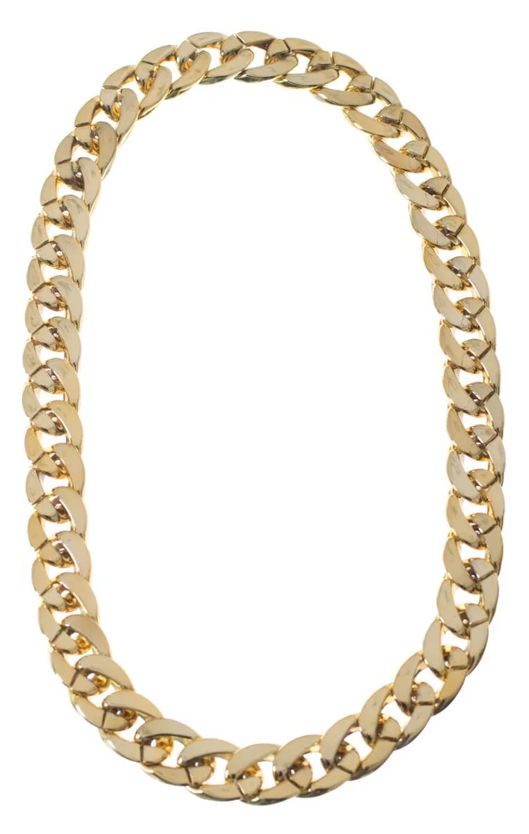 Gangster Mens Chunky Bling Necklace Costume Jewellery