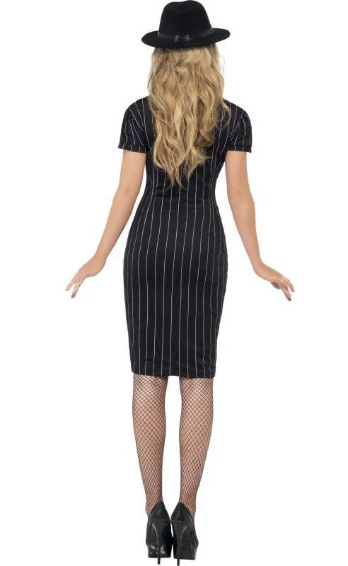 Gangster Moll Womens Black and Pink 20s Costume