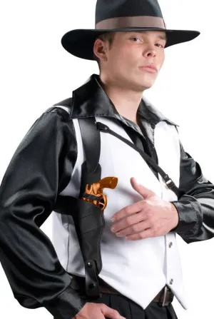 Gangster Shoulder Holster with Gun Costume Accessory